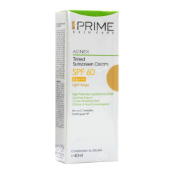 پریم-کرم ضد افتاب SPF60 رنگی مناسب پوست مختلط تا چرب بژ روشن