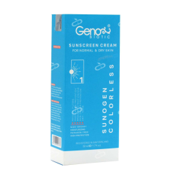 ژنوبایوتیک-کرم ضد افتاب SPF50 پوست خشک و معمولی ژنوبایوتیک 50 میلی لیتر بی رنگ