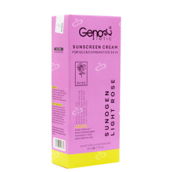 ژنوبایوتیک-کرم ضدافتابSPF50 پوست چرب و مختلط ژنوبایوتیک رز روشن 50 میلی لیتر