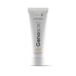 ژنوبایوتیک-کرم ضد افتاب رنگی سانوژن SPF50 مناسب پوست چرب و مختلط